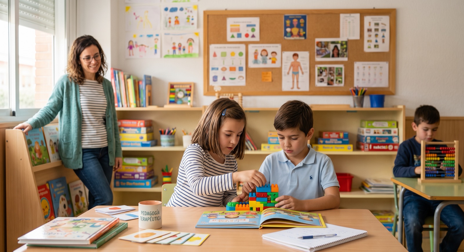 Aula de apoyo con materiales de pedagogía terapéutica